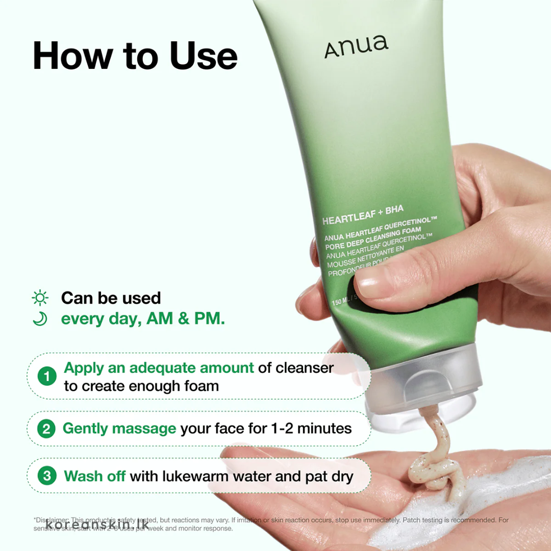 Anua Heartleaf Quercetinol Pore Deep Cleansing Foam 150ml