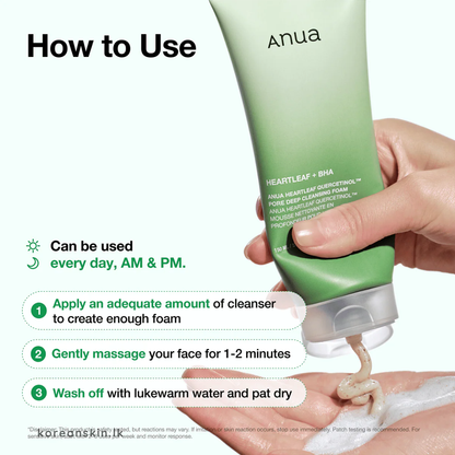 Anua Heartleaf Quercetinol Pore Deep Cleansing Foam 150ml