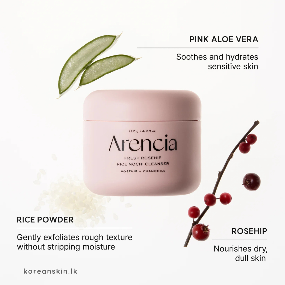 Arencia Fresh Rosehip Mochi Cleanser 120g