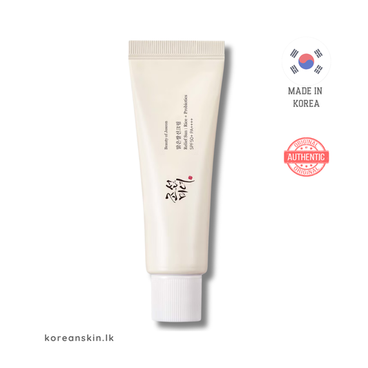 Korean skincare product tube with 'Made in Korea' and authenticity stamp on a white background