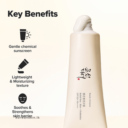 Beauty Of Joseon Relief Sun : Rice + Probiotics (SPF50+ PA++++) 50ml
