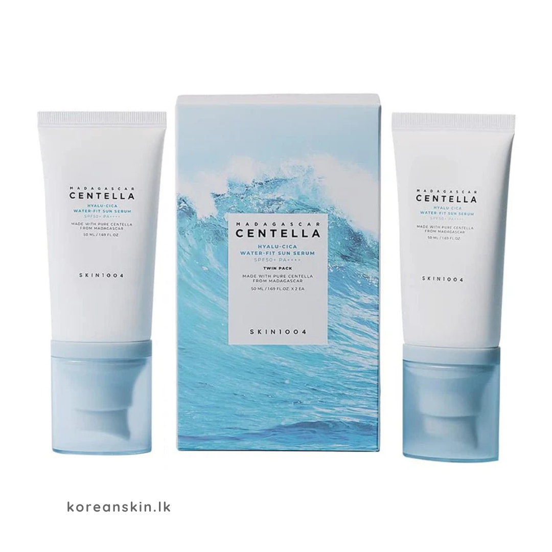 SKIN1004 Madagascar Centella Hyalu-Cica Water-Fit Sun Serum Twin Pack (50ml x 2)