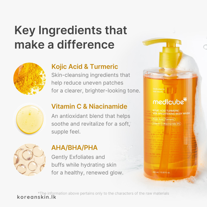 Medicube Kojic ACID Turmeric Vita Brightening Body Wash 400ml