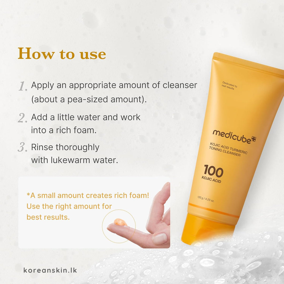 Medicube Kojic Acid Turmeric Toning Cleanser 120g