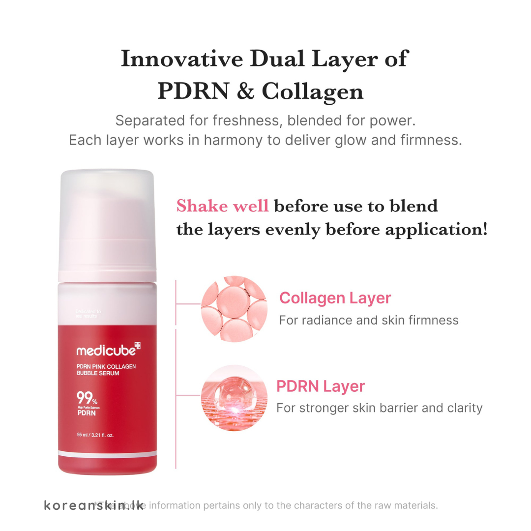 Medicube PDRN Pink Collagen Bubble Serum 95ml