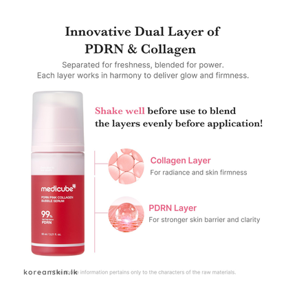 Medicube PDRN Pink Collagen Bubble Serum 95ml