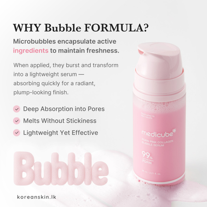 Medicube PDRN Pink Collagen Bubble Serum 95ml