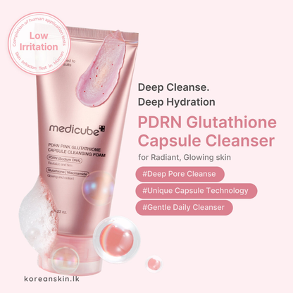 Medicube PDRN Pink Glutathione Capsule Cleansing Foam 120g