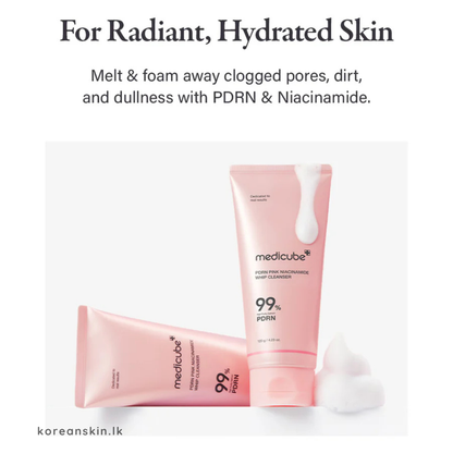 Medicube PDRN Pink Niacinamide Whip Cleanser 120g